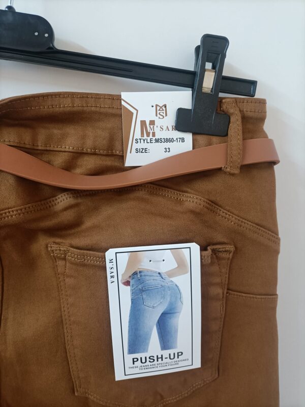 Spodnie Jeans M'SARA Push-Up Modelujące MS3860-17B - obrazek 2