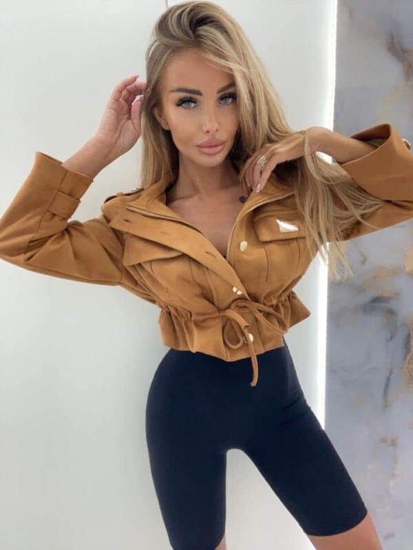 Kurtka Agatha Pucci Zamsz Camel - obrazek 4