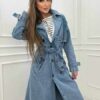 Płaszcz Jeans ciemny r. XS/S pasuje na M/L