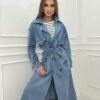 Płaszcz Jeans ciemny r. XS/S pasuje na M/L - obrazek 2