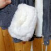 Kurtka Jeans Czarna 2w1 z białym futerkiem r. S/M - obrazek 4