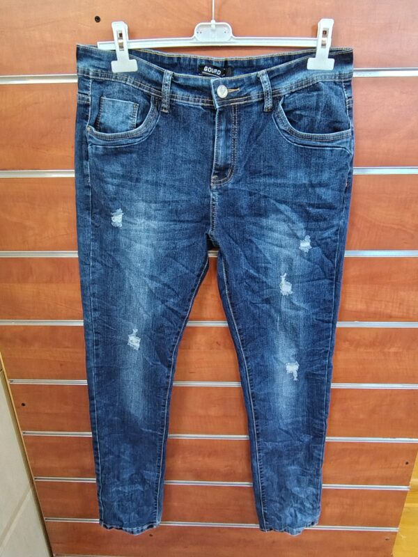 Spodnie Męskie Jeans z dziurami przecierane gniecione GOURD