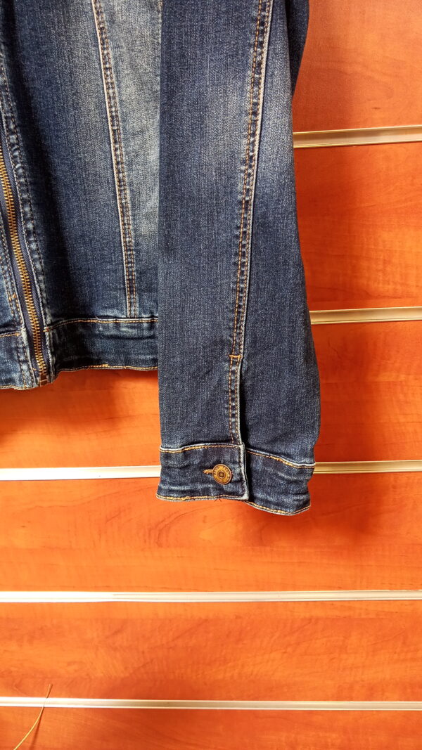 Kurtka ciemny Jeans zapinana na zamek - obrazek 2