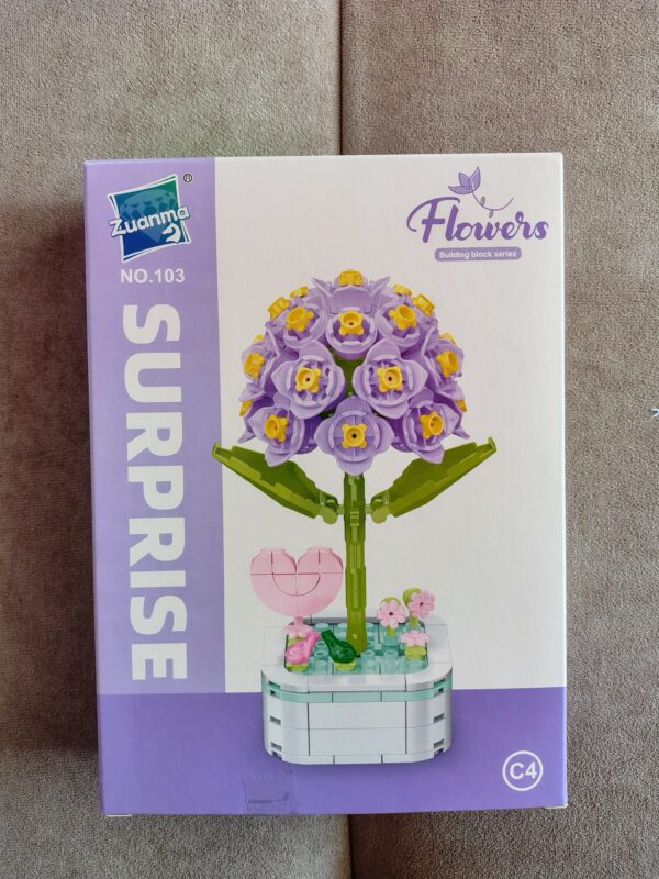 Klocki konstrukcyjne Flowers 1-kwiat w doniczce Hyacinth