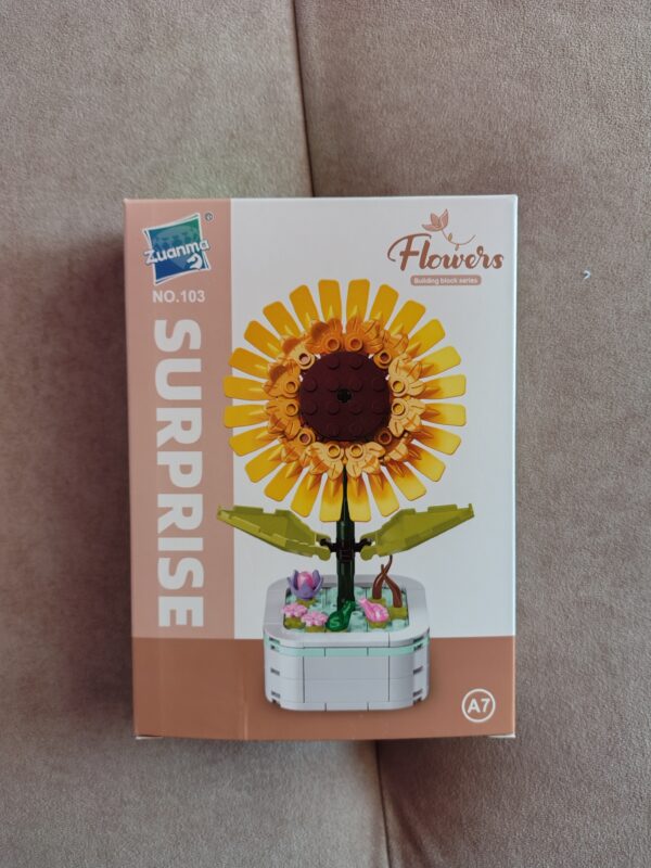 Klocki konstrukcyjne Flowers 1-kwiat w doniczce Sunflower Compositae