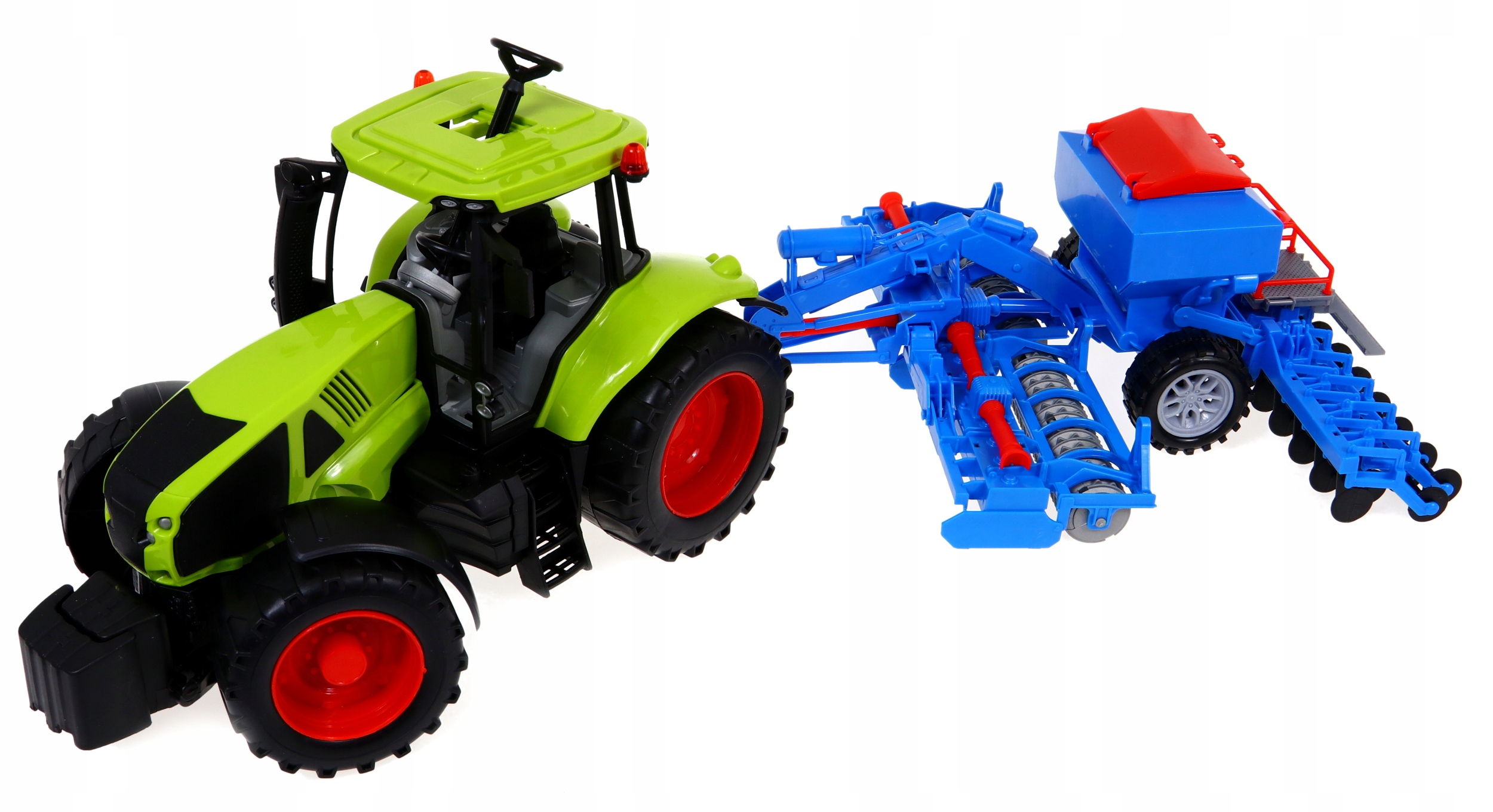 Duży Traktor Ciągnik z siewnikiem i agregatem uprawnym - obrazek 3