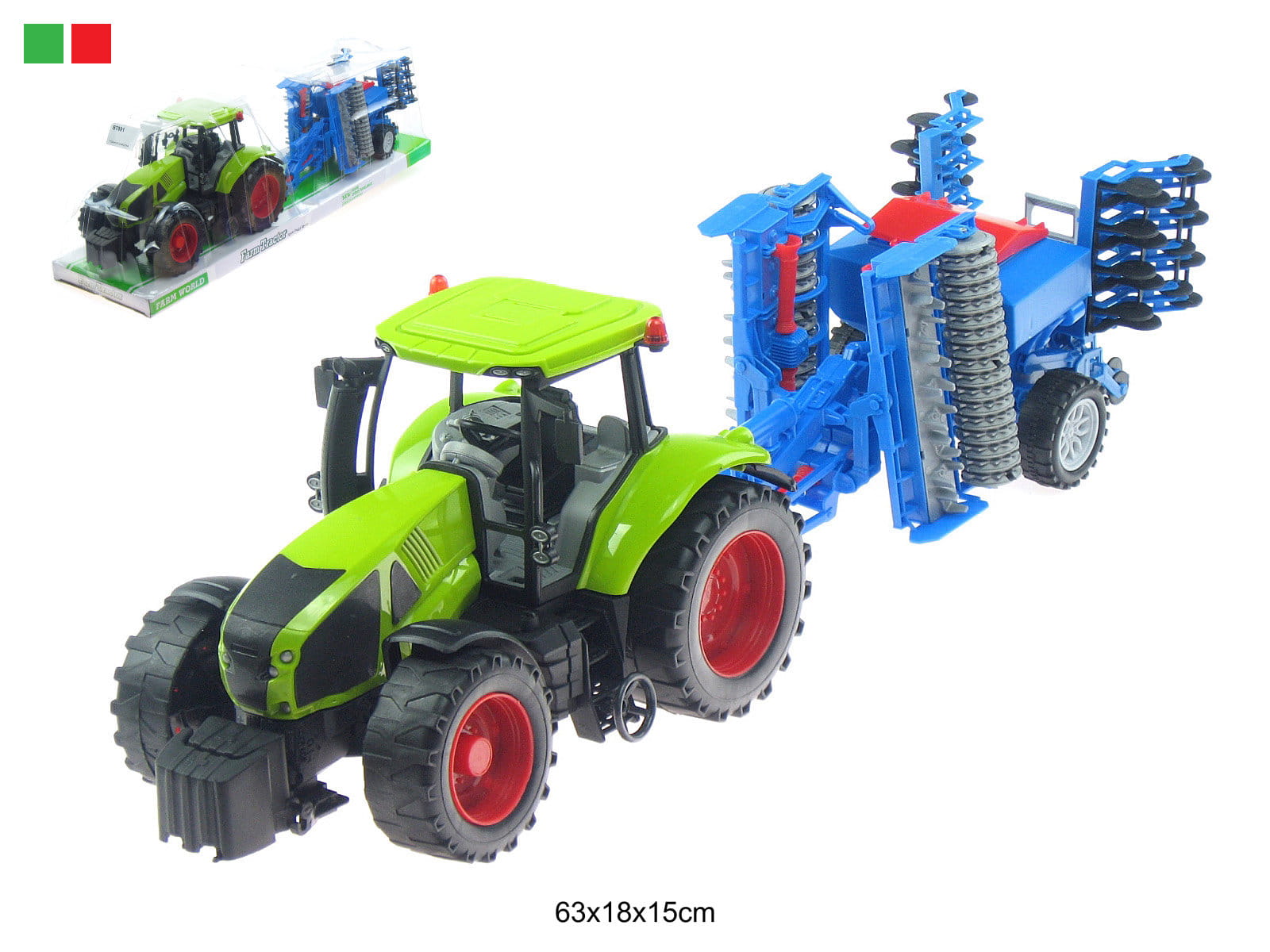 Duży Traktor Ciągnik z siewnikiem i agregatem uprawnym - obrazek 4